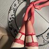 Erotic Underwear Women's Sexy Lace Knee Socks Pure Lust Babes Jk Black Stockings Ultra-thin Bow Stockings