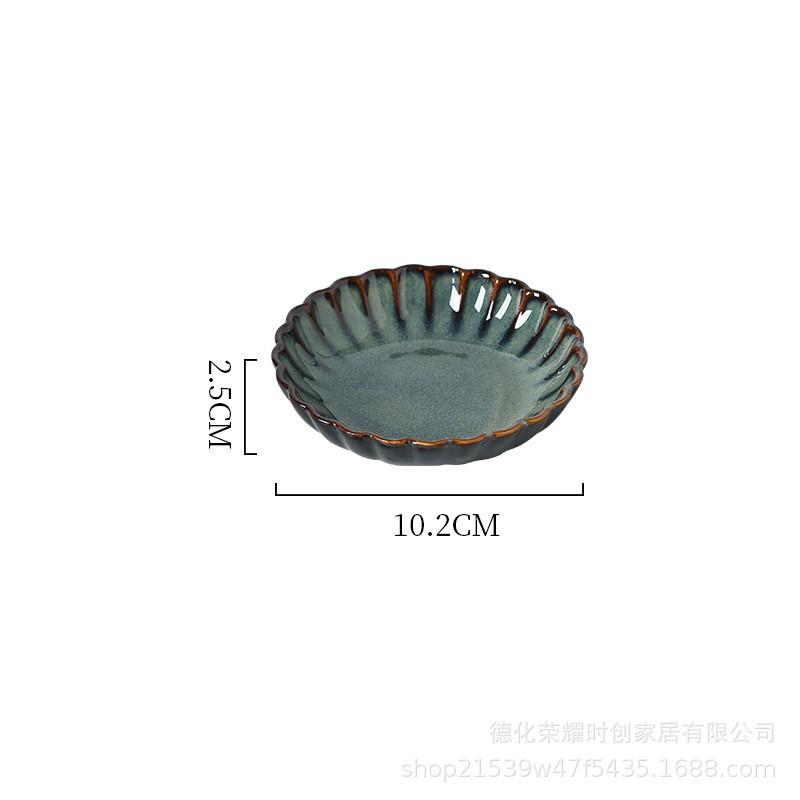 Japanese Retro Ceramic Dinnerware Set Handmade Glazed Stoneware Bowls Plates Home Dining Tableware