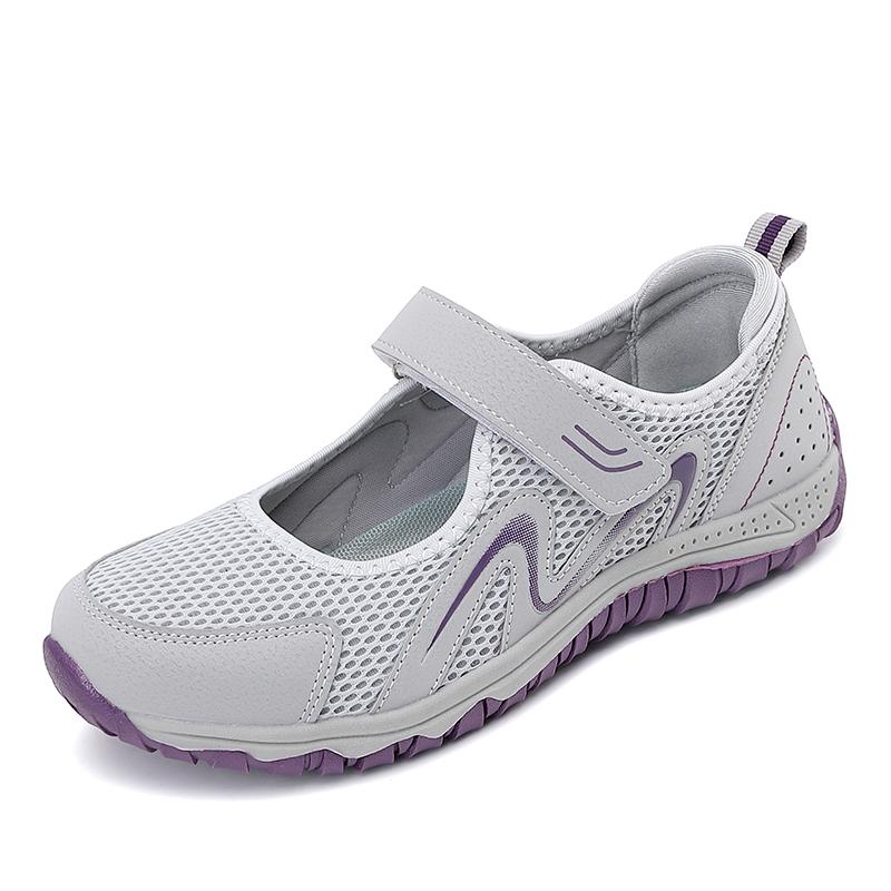 New Women's Walking Shoes, Lightweight and Breathable Mesh Dancing Shoes, Mom's Flat Bottom Anti Slip Walking Shoes, 2025 Summer