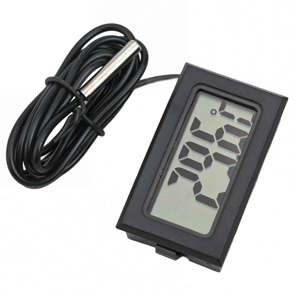 Termometru digital negru rezistent la apă cu sondă pentru acvarii și terarii