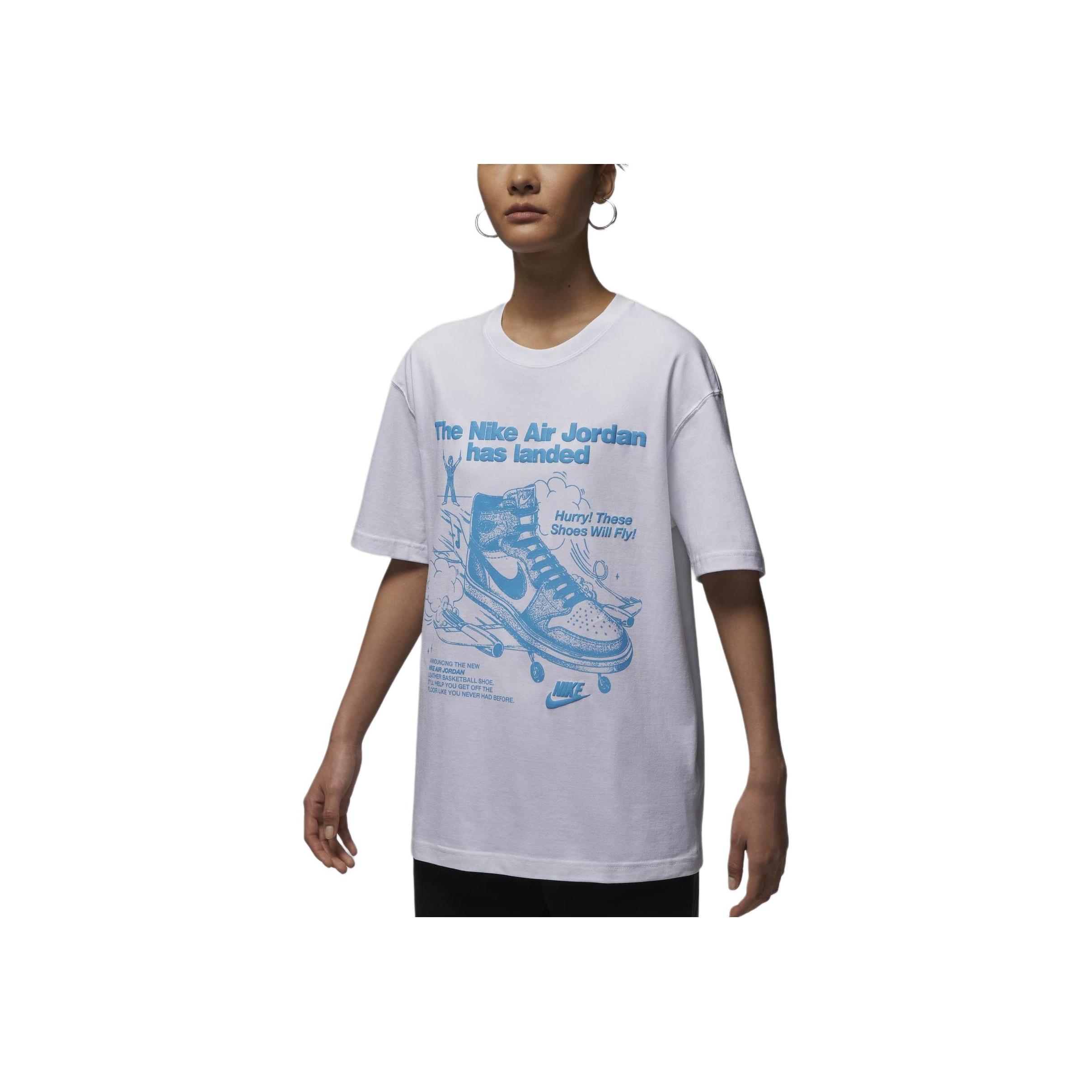 

New Jordan T Shirts Women s White HJ0137-100 L