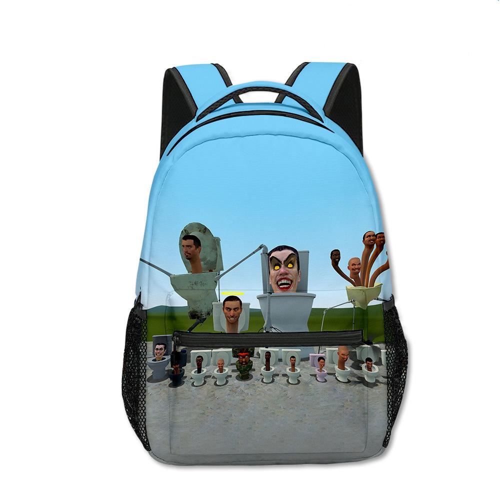 Popular Kpop Youthful School Bags Unisex Skibidi Toilet Travel Bags 3D Print Oxford Waterproof Notebook Shoulder Backpacks