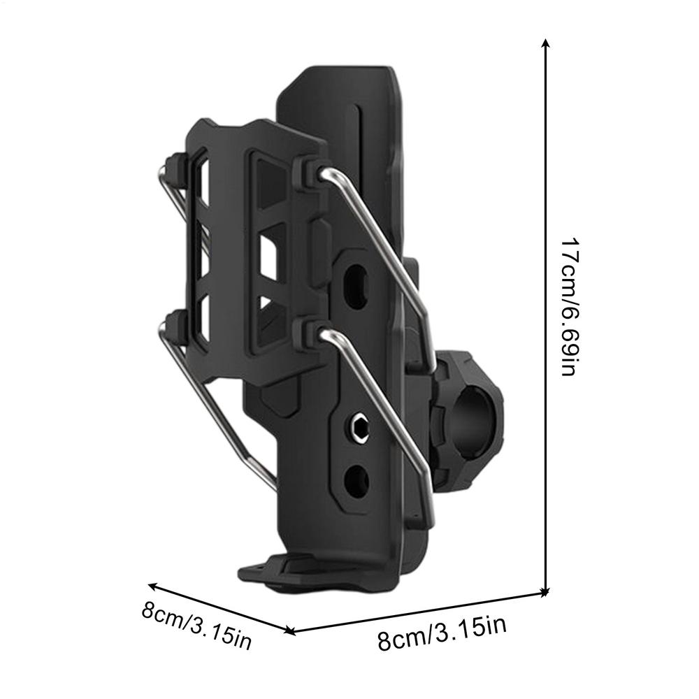 Bike Bottle Cage Automatic Clamp Motorcycle Drink Cage 360 Degree Rotatable Adaptive Cupholder For Bicycles Road Bikes Handlebar