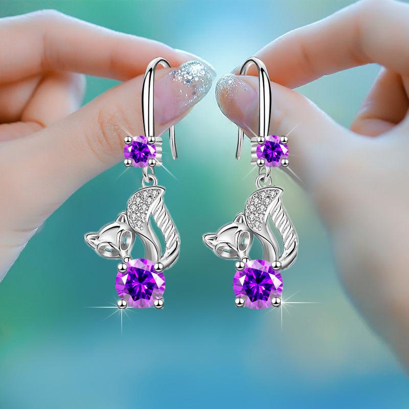 Original Net Red Fox Ear Hook Female Ins Niche Design Earrings Fashion Earrings