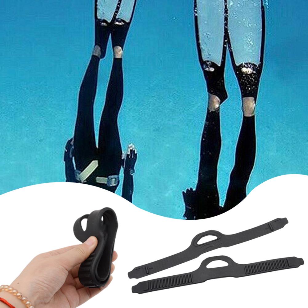 1Pair Diving Fin Strap with Quick Release Buckles Adjustable Fin Strap TPR Fin Straps Replacement for Swimming Scuba Diving