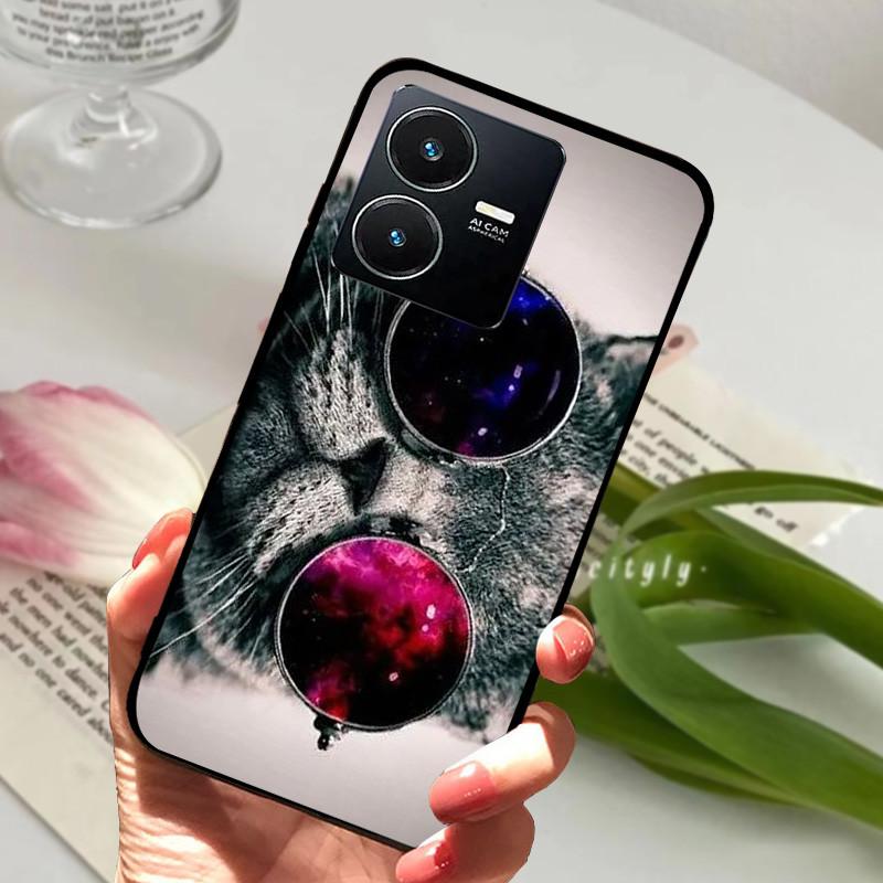 Pro Vivo Y22S 2022 Pouzdro Nárazuvzdorné Měkké TPU Silikonové Kryt Telefonu Pro Vivo Y22 Y 22 V2207 Y22S V2206 Funda Capa Kreslený Vivoy22
