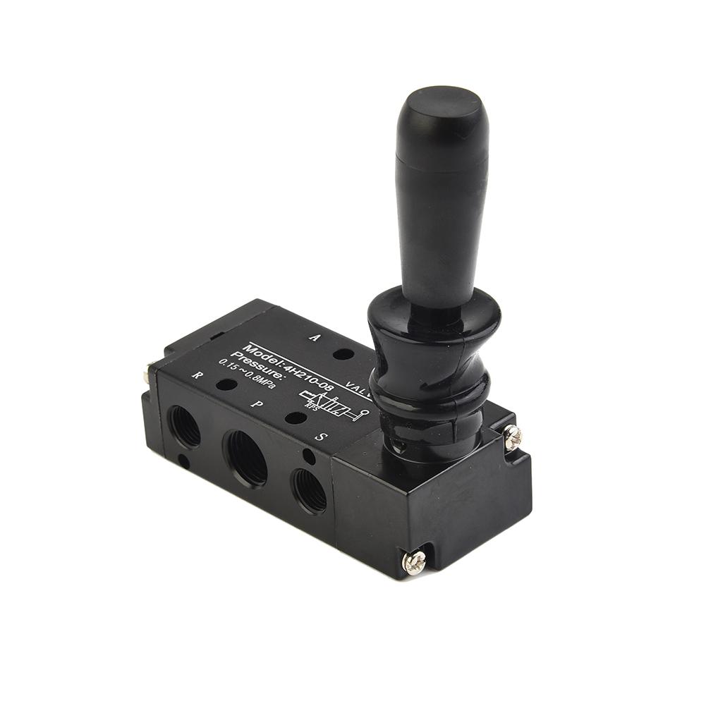 Hand Pull Lever Valve Pneumatic Air Valve 4H210-08 5 Port 2 Position 1/4In PT Control Five Way Manual Valve Tool Part