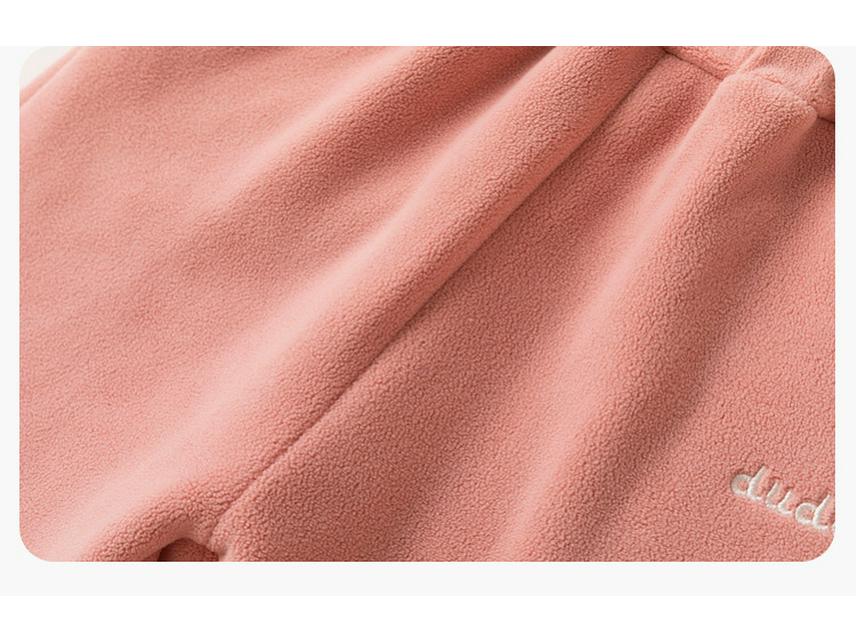 Dudu Home Baby Coral Fleece Cartoon Sports Pants - Trendy Spring Wear for Boys and Girls