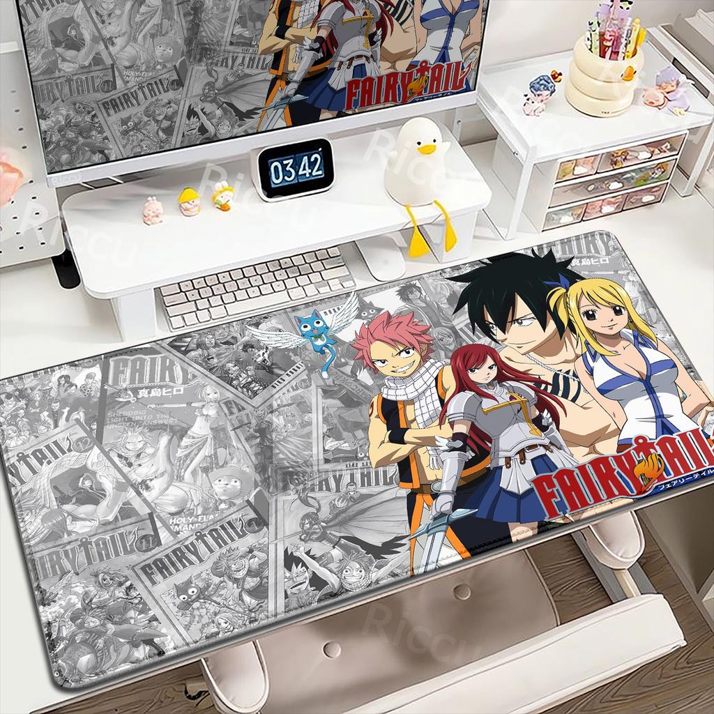 900x400mm Anime Fairy Tail Mouse Pad HD Printing Computer Gamer Locking Edge Mouse Mat Keyboard Non-slip Deskmats PC Accessories
