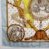 HERMES Carree90 scarf NAPOLEON Napoleon Bee light blue silk Women Used
