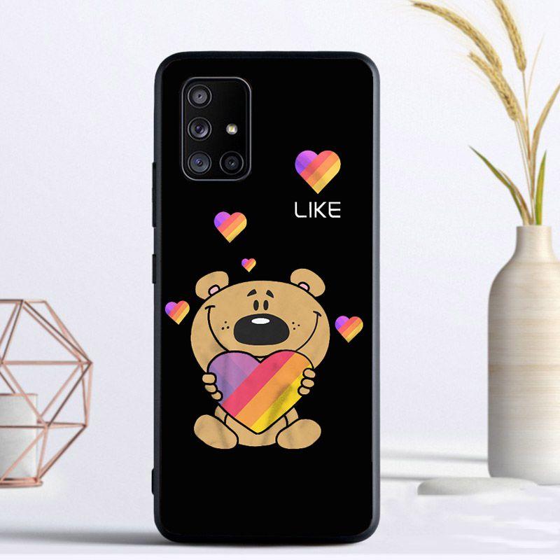 

Чехол для телефона с кроликом и котом Likee для Samsung Galaxy A13 A53 A11 A12 A32 A22 A52S 5G A10 A41 A42 A33 A20E A30S A40 A51 A71 A21S, чехлы Galaxy A71 4G