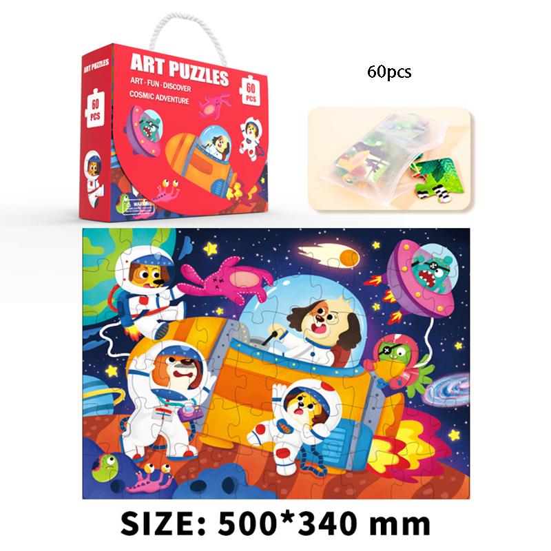 300 500 Pieces Animal Dinosaur Irregular Paper Puzzle Cognitive Jigsaw Puzzles Game for Kids Educational Toy Children Xmas Gifts