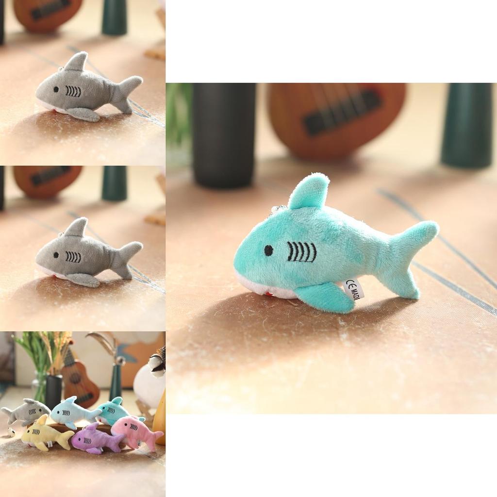 Adorable Cute Plush Shark Keychain Soft Stuffed Animal Accessory For Bags And Keys