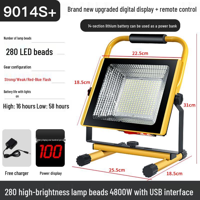 Rechargeable Super Bright Floodlight for Emergency, Construction, and Outdoor Use