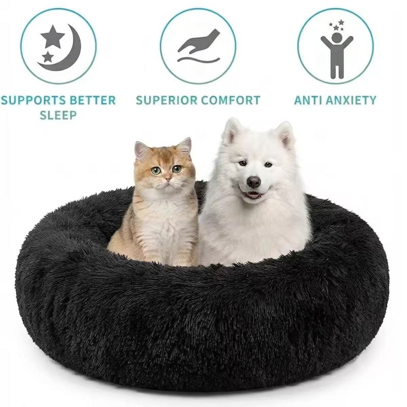 NITILOBY Fluffy Dog Bed Winter Plush Kennel Accessories Pet Products Large Sofa Basket Beds For Dogs