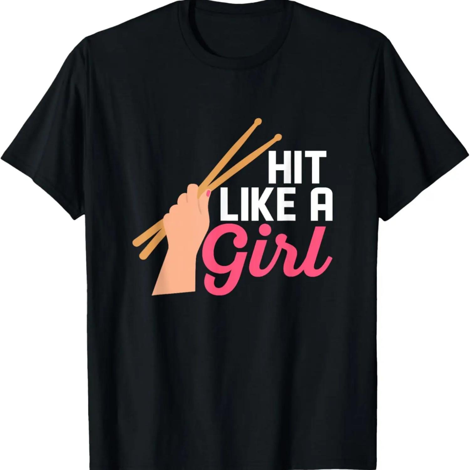 Percussion Drummer Girls Gift Musical Instrument Drums T-Shirt S