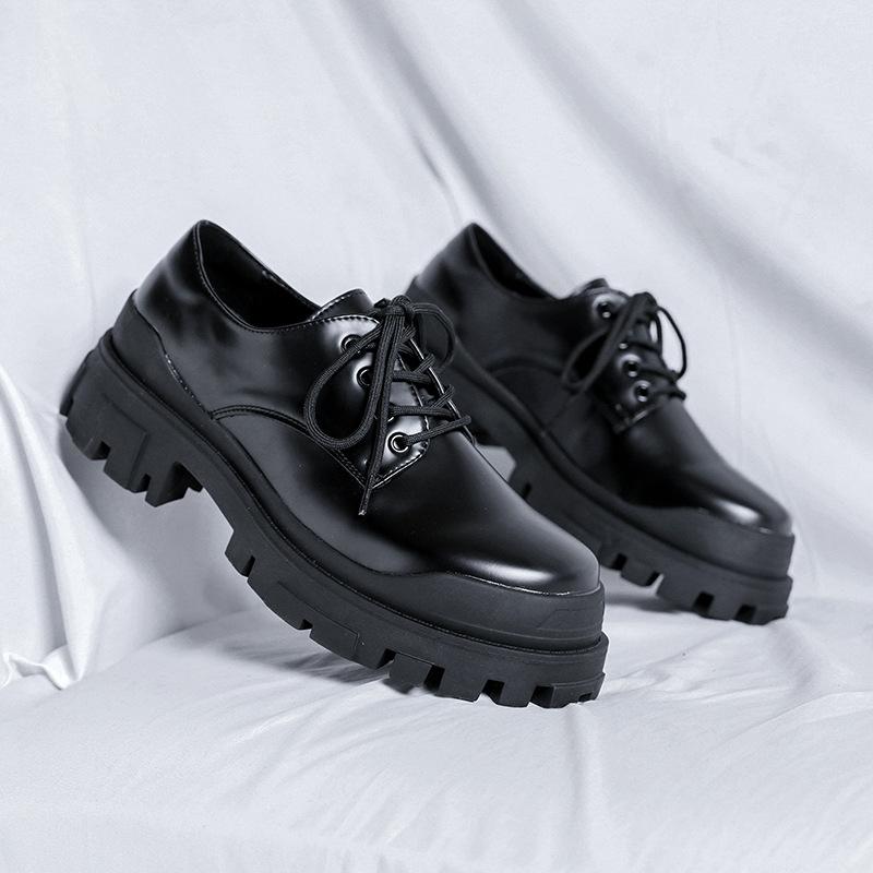 Luxury Brand Men's Shoes High Quality Casual Leather Shoes Fashion Platform Shoe Black Business Dress Shoes for Men Wedding Shoe