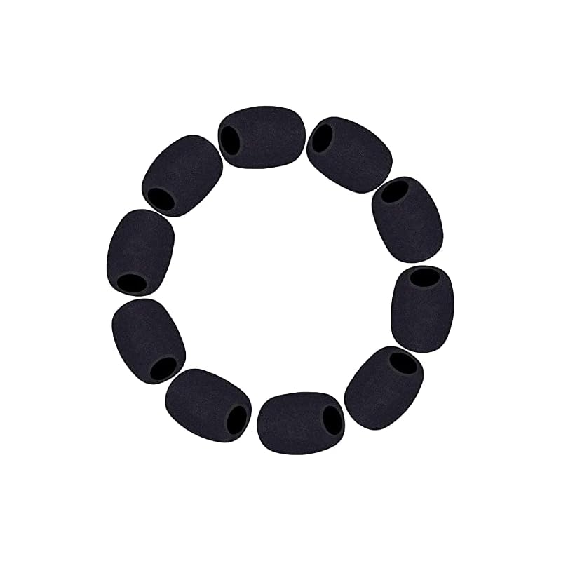 Microphone Sponge for Sound Pickup, 10 Pieces, Headset Noise Reduction, Intercom Microphone Windscreen, Megaphone Noise Reduction, Microphone Cover,