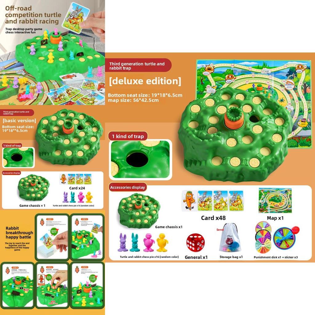 Juego de Mesa Desafío de Trampa para Conejos Para Niños Con Puzzle Multijugador y Diversión Estratégica
