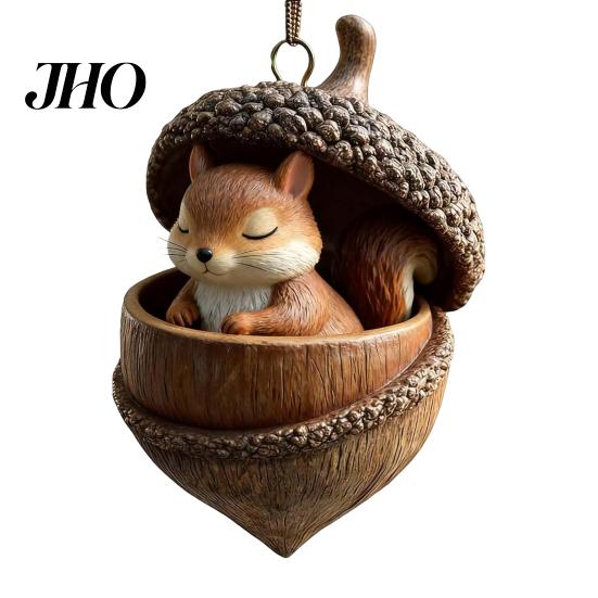 Addobbo Natalizio di Lunga Durata Animale del Bosco Ghianda Ornamenti da Appendere Decorazione per Albero di Natale in Acrilico con Robusti Disegni di Scoiattolo Coniglio Pony 2D
