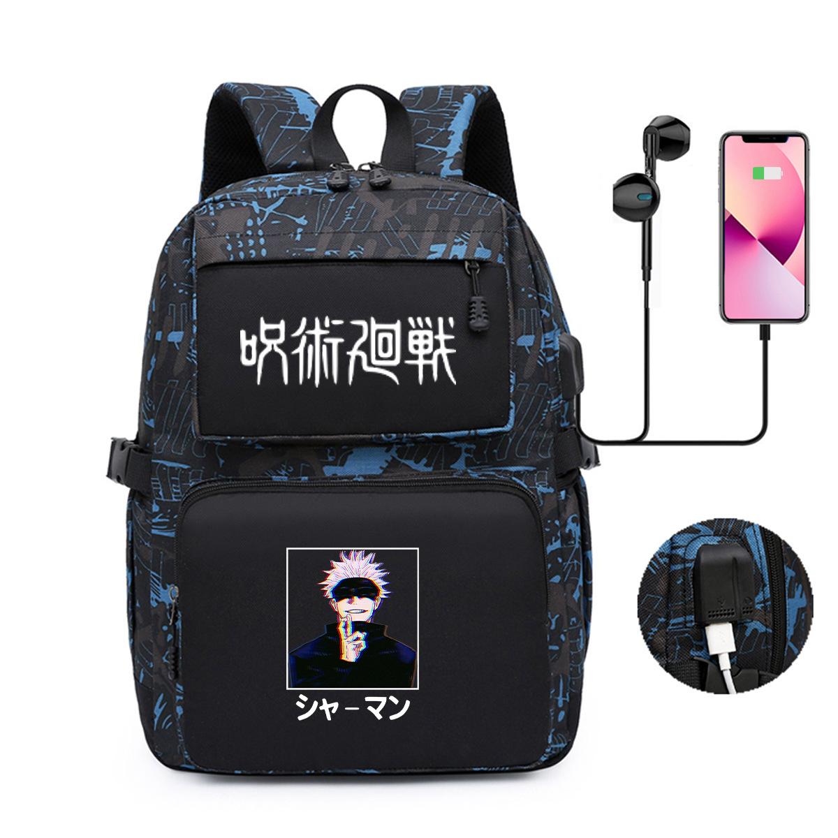 

Sun Mantra Peripheral Printed Backpack Youth Student School Bag Usb Computer Bag Men And Women