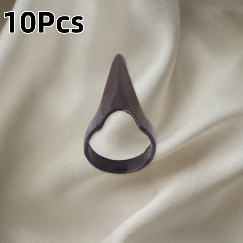 10Pcs Hairdressing Finger Claw Ring Stitching Layered Hairdressing Tool Accessories Braiding Hair