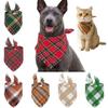 Stilvoll mit Quastenkanten Hunde-Bandanas Weiche Waschbare Karomuster Haustier-Schals Lätzchen 65×45×45CM Atmungsaktives Hunde-Dreieckstuch Haustierkostüm