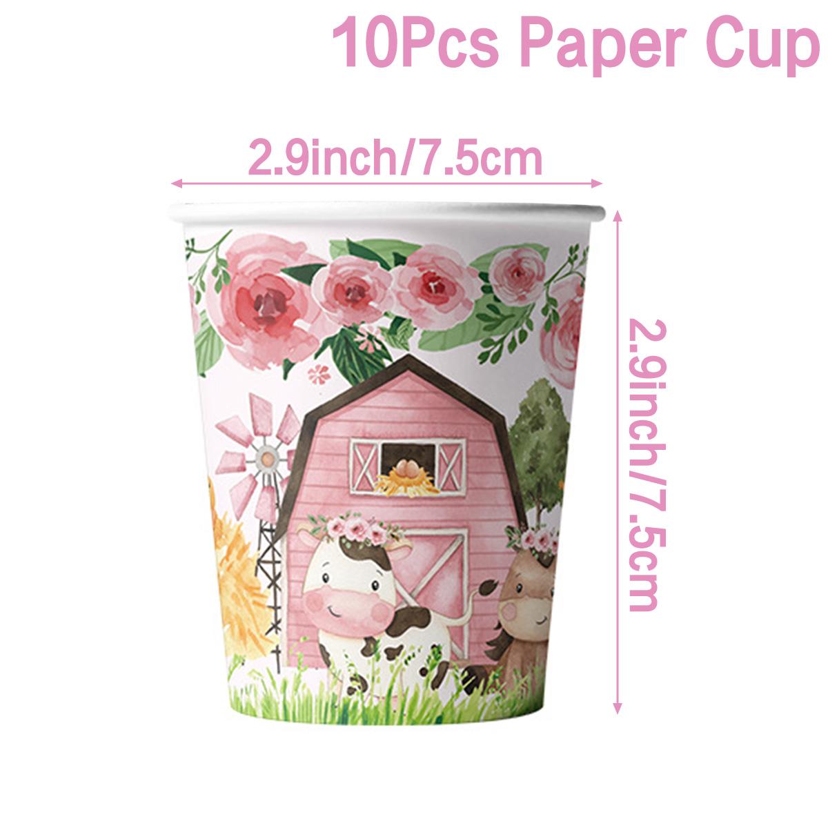 

Розовая ферма вечеринка день рождения украшения одноразовая посуда бумажные тарелки чашки скатерть детский праздник мальчики девочки вечеринка декор