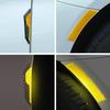 Universal 4PCS Body Sticker Reflective Warning Sticker Decoration Anti-Scratch Modified Door Bumper Strip Car Accessories