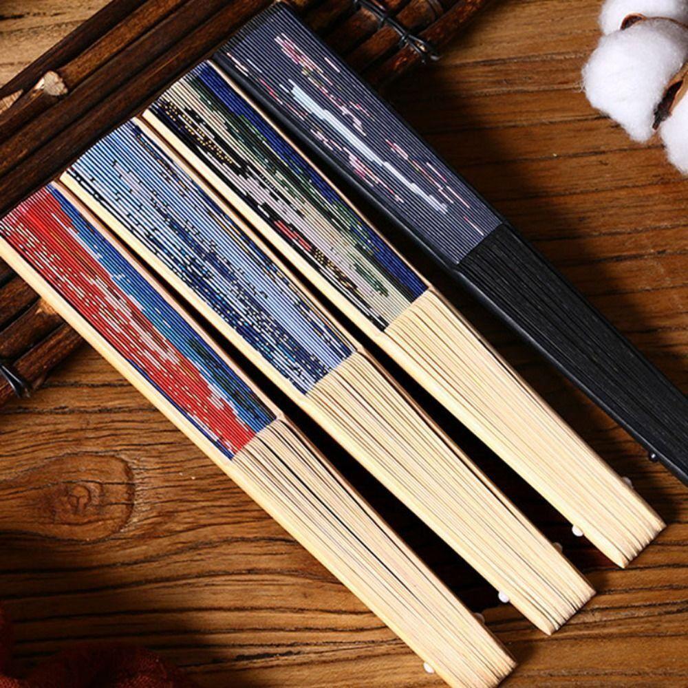 Bamboo Props Fan Bamboo Handle Fan New Folding Fan