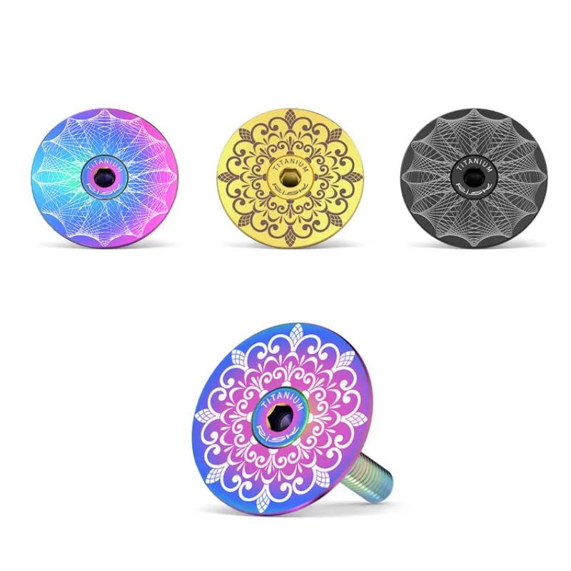 Mountain Bike Headset Cover Titanium Alloy 28.6mm Compatible for Road Mountain Bikes Lightweight Durable woohoo