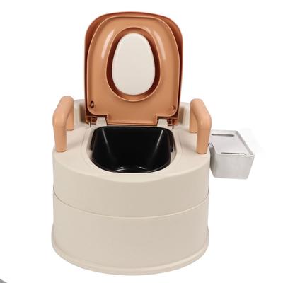 Nachttopf-Toilette für Erwachsene, höhenverstellbar mit Griffen, tragbar, mobil, stabil