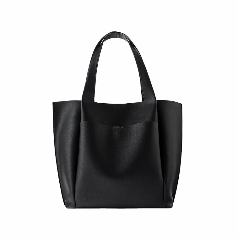 ZWomen's Bag New Soft Leather Shopping Bag Minimalist Large Capacity Commuting One Shoulder Handheld Tote Bag, Shopper Bag
