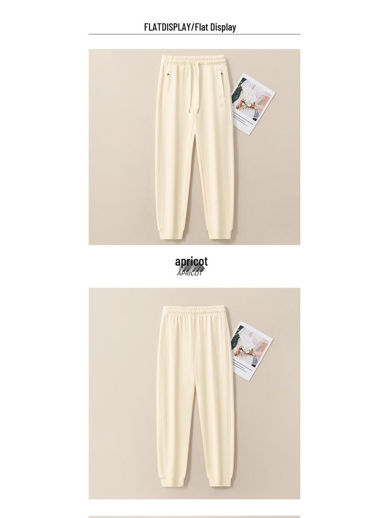 GAGN Women's Pure Cotton Thin Harem Sports Pants - Petite Spring/Autumn Straight-Leg Cuffed Sweatpants (2025)