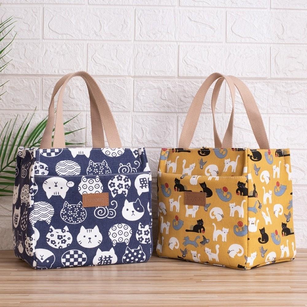 Bedrucktes Design Picknick-Lunchtaschen Isoliert Große Kapazität Lunchtasche Outdoor-Aktivitäten