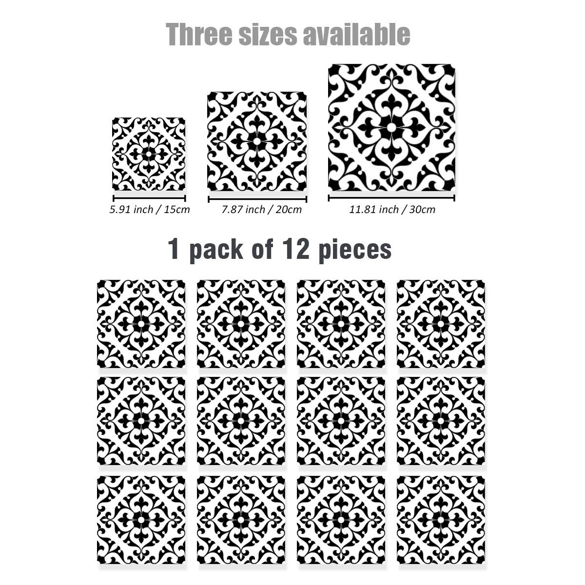 

Вінілова наклейка на підлогу самоклейна для ремонту ванної кімнати та кухні водонепроникна та вологостійка наклейка на стіну нековзка та зносостійка потовщена 20x20cm*12pcs