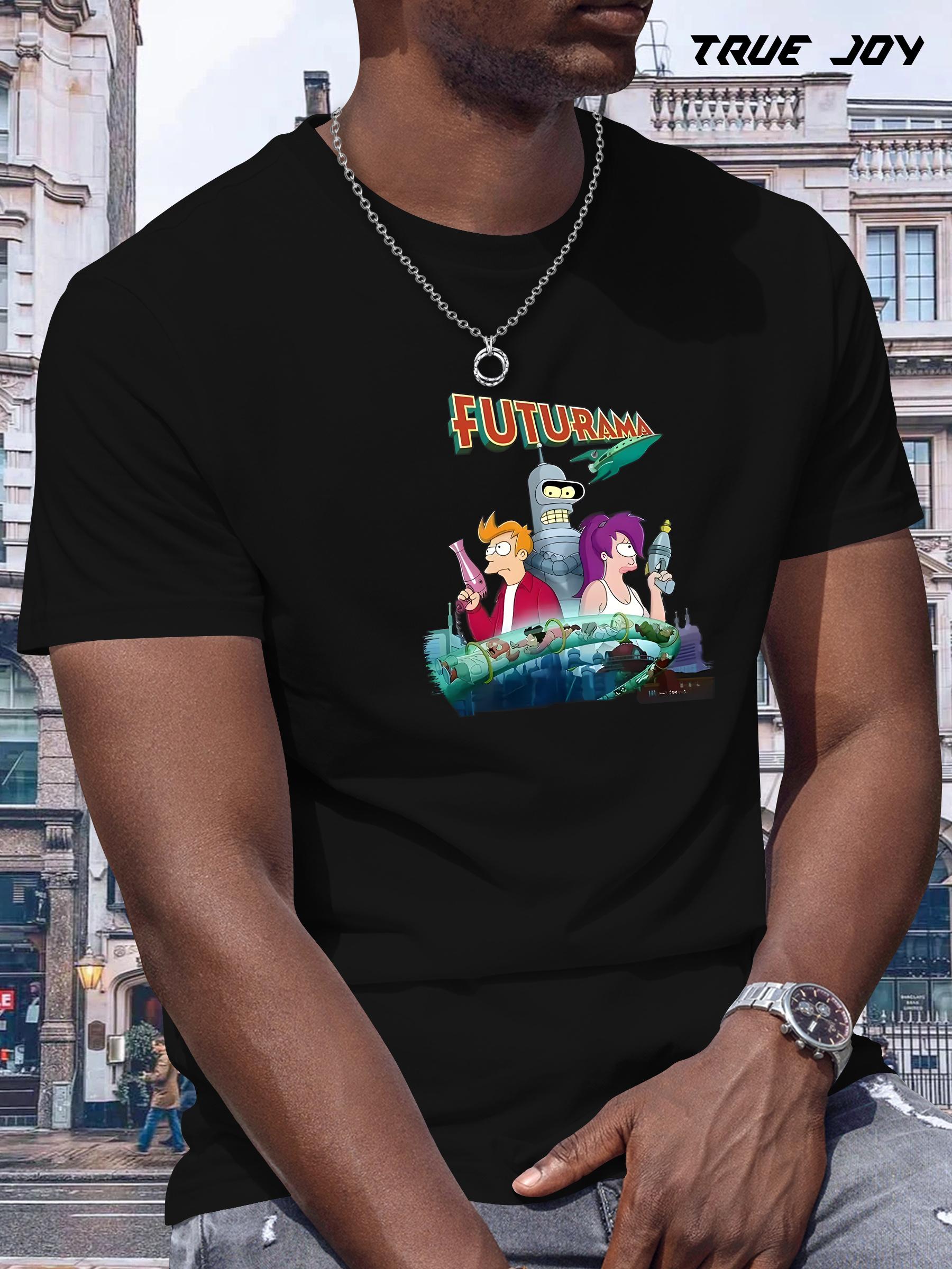Futurama Graphic T-shirt - Casual Short Sleeve Crew Neck XL