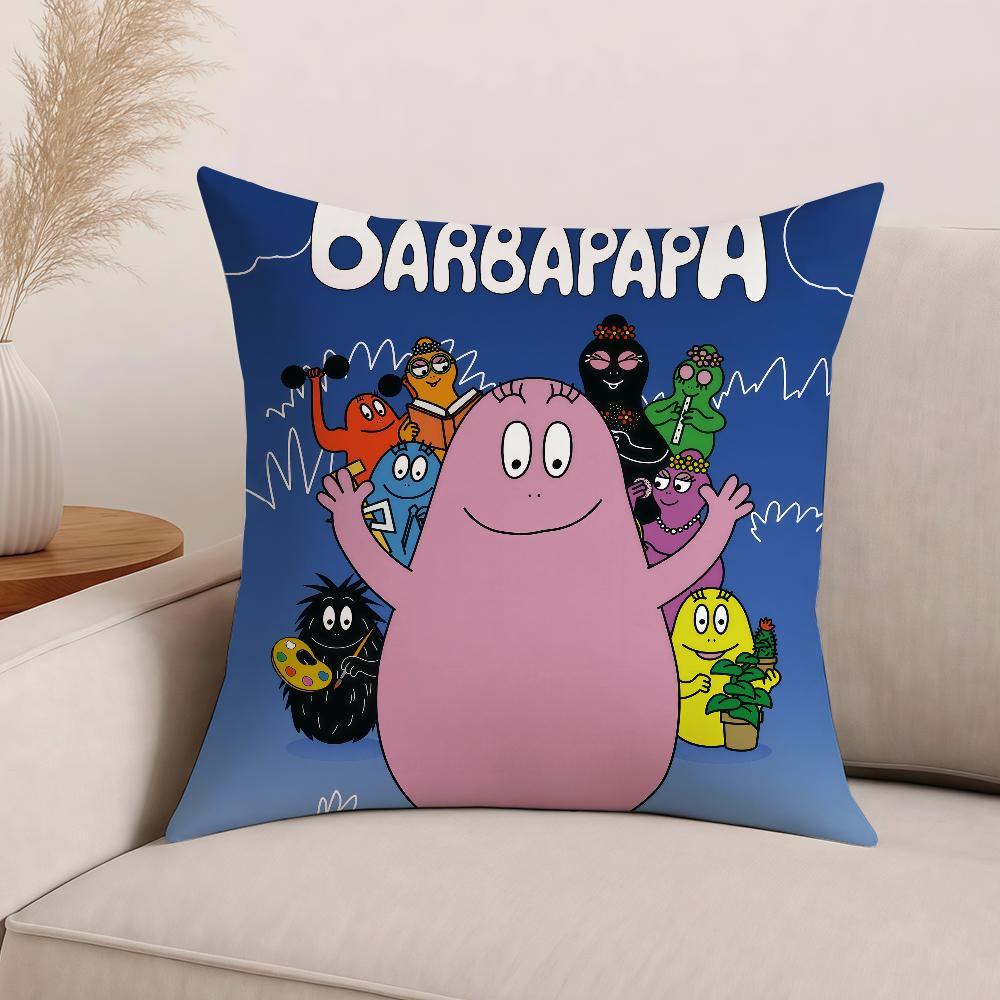 Cartoon B-Barbapapa Pillow Case Office Cushions Suitable For Sofa Car Bedroom Decorative Cushion Cover