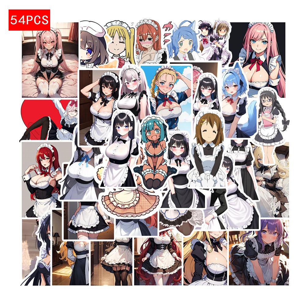 

54 Anime Maid Stickers: Cute Japanese Style DIY Beauty Decorations