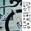1 Vel Racefiets Frame Sticker Graffiti Fiets Sticker Voor Fietsframe Bovenbuis Cartoon Doe-het-zelf Reflecterende Fietsstickers