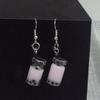 Hooks Earrings Bubble Tea Long Dangle Women Drink Drop Earrings Jewelry for Party