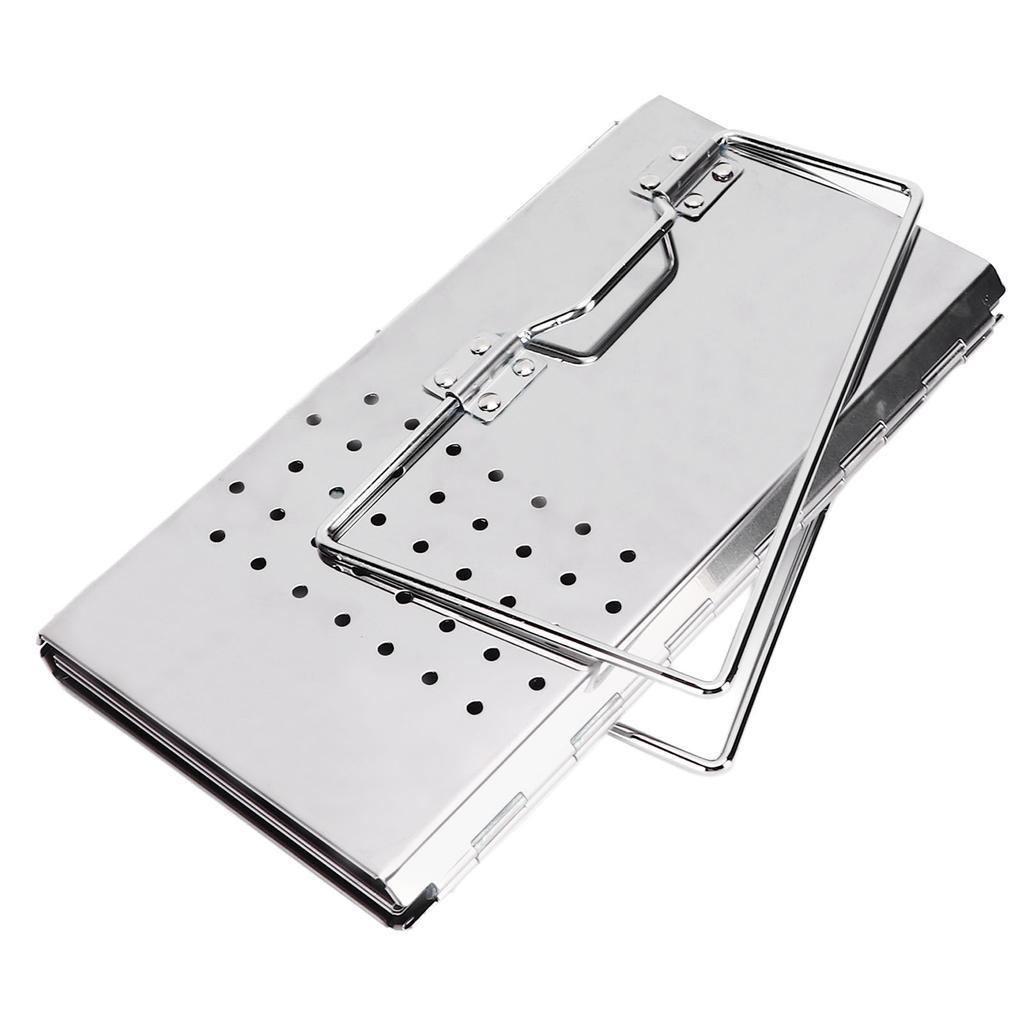 Camping Barbecue Grill Thickened Portable BBQ Charcoal Grill Stainless Steel Folding BBQ Grill for O