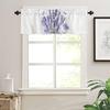 DecorLovee Curtain Valances for Windows Living Room, Purple Lavender Curtain Toppers and Valances for Bedroom, Farm Flower Dragonfly Rod Pocket