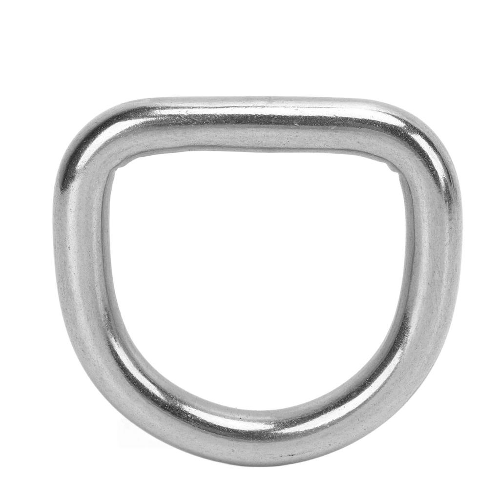10pcs 316 Stainless Steel D Semi Circular Welded D Buckle Surfboard Kayak Pull Buckle Hardware 8MM Diameter