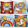 POPULAR R-RRainbow BriteS Cushion Cover Comfortable Reversible Pillow Cover Ideal for Car Sofa Bedroom & Beyond