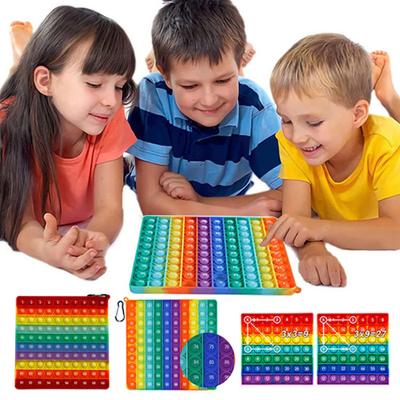 1/3 Stück Knallende Blase Regenbogen Hundertertafel Kinder Zahl 100 Zählen Sensorisches Spielzeug