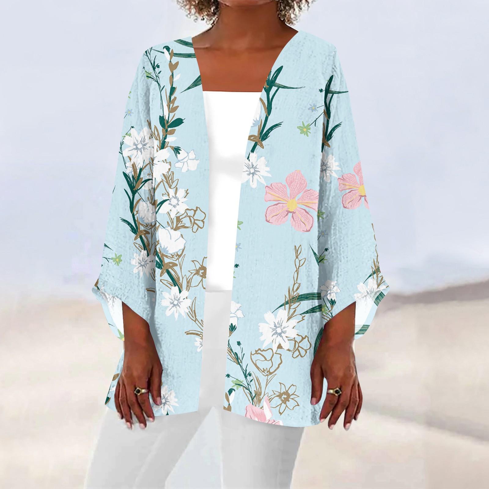 Женская повседневная модная легкая куртка средней длины с принтом в стиле ретро — фото 7