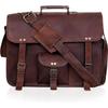 Neue Leder Umhängetasche Leder Laptoptasche Computer Umhängetasche Aktentasche Unisex Tasche