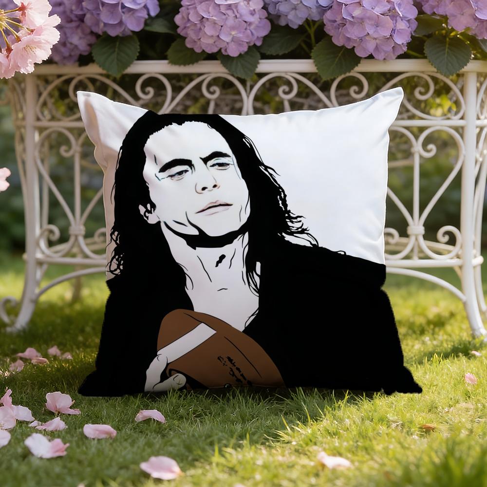 The R-Room T-Tommy Wiseau Cushion Cover Home & Car Dual-Scene Pillow Cover: Reversible For Premium Comfort