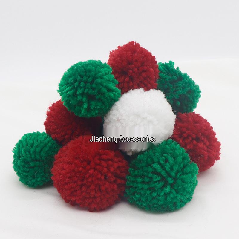 Multi-Color Yarn Pompom - Christmas Clothing & Jewelry Accessories (3-6CM)